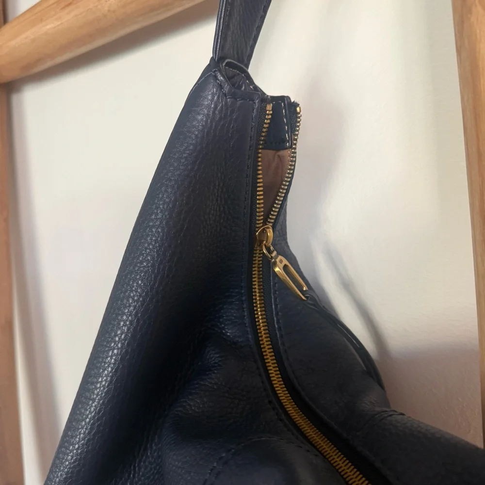 Navy Leather Hobo Purse - Picture 4 of 11